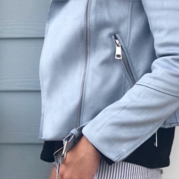 H&M faux suede moto jacket - Picture 3 of 11